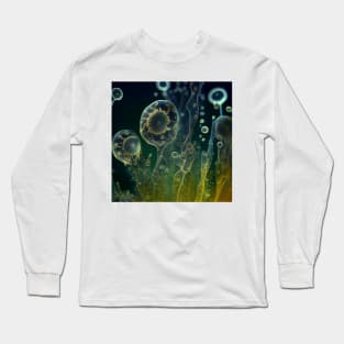 Amoeba Dreams: A Vibrant Aquatic Artwork Long Sleeve T-Shirt